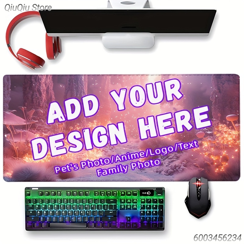 Rubber Mat Desk - Alas Mouse Kustom Permukaan Halus Lembut