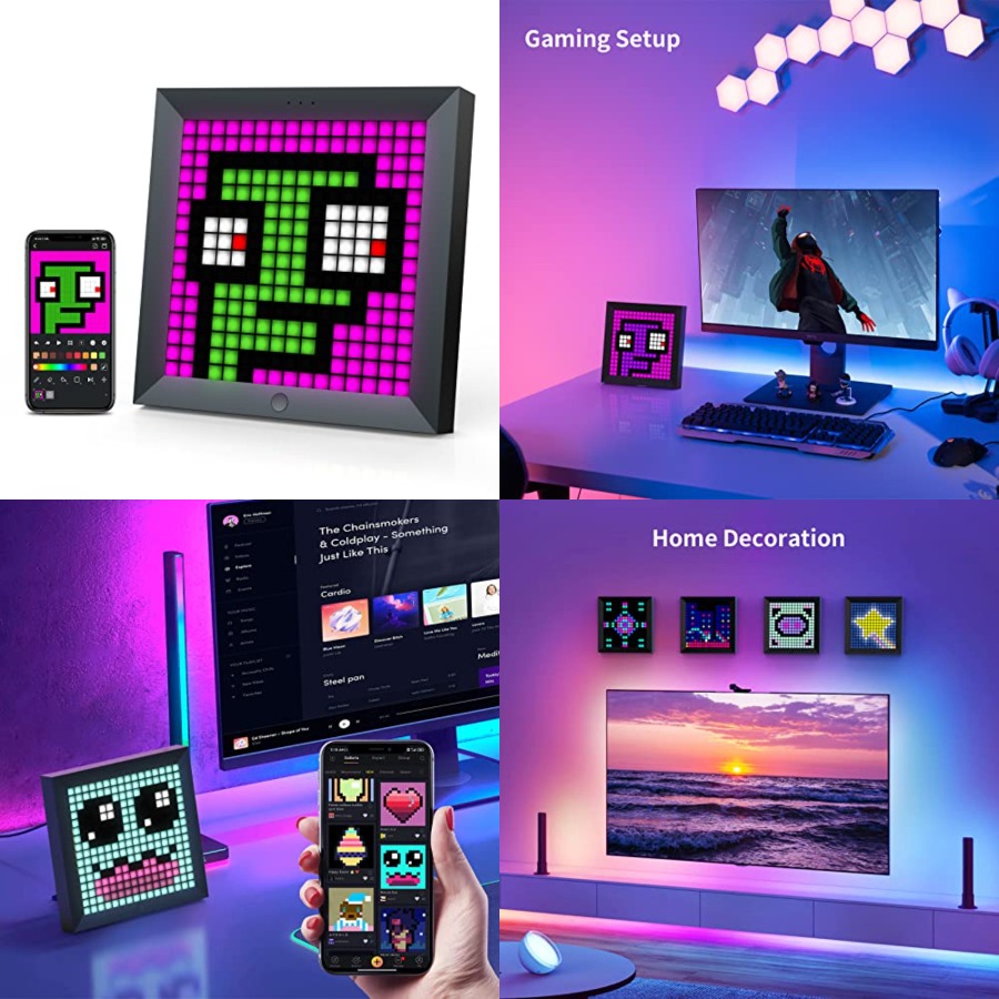 Desk Setup Desk - Panel Layar Piksel LED Cocok untuk
