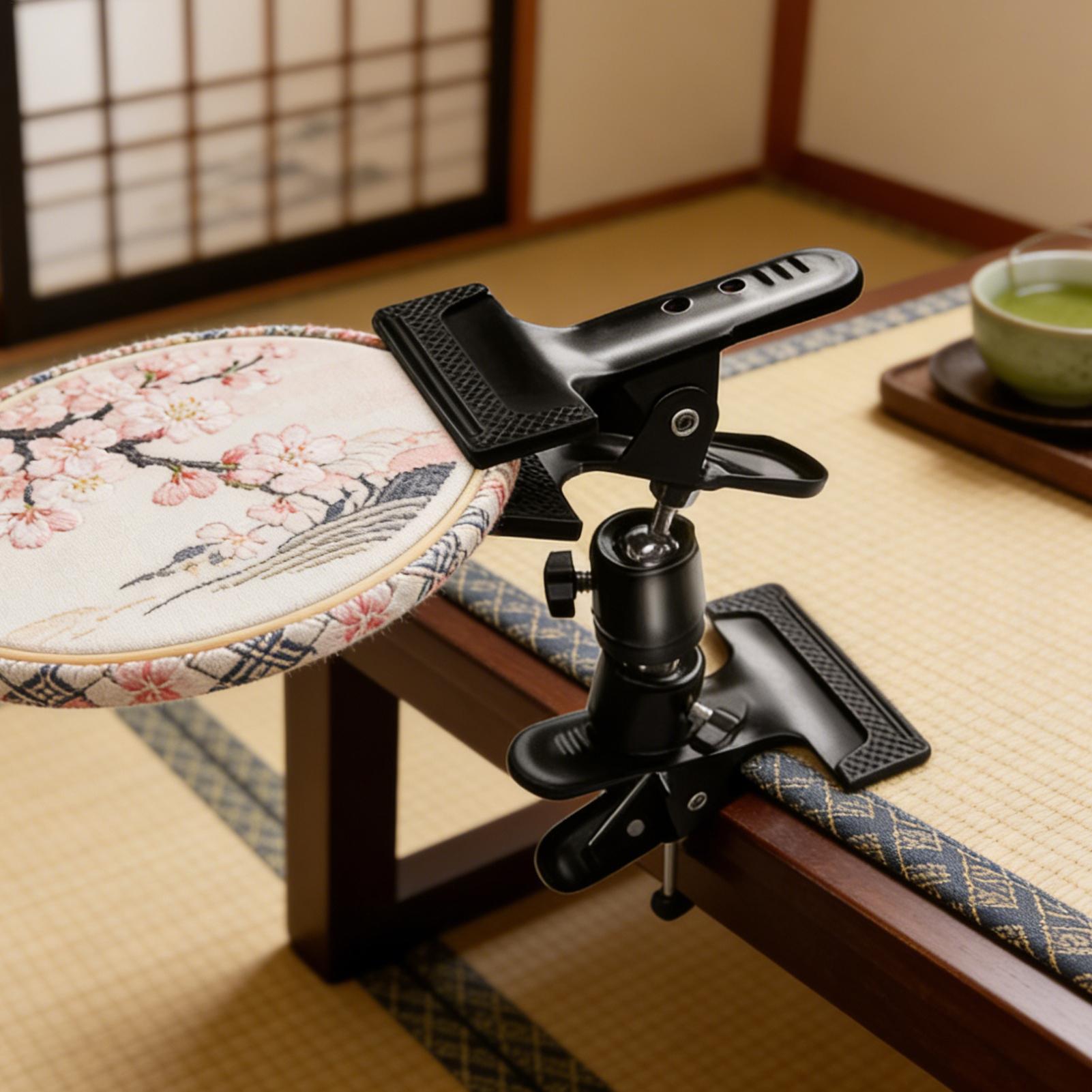 Desk Setup Desk - Penyangga Bordir Tahan Banting, Dapat Disesuaikan,