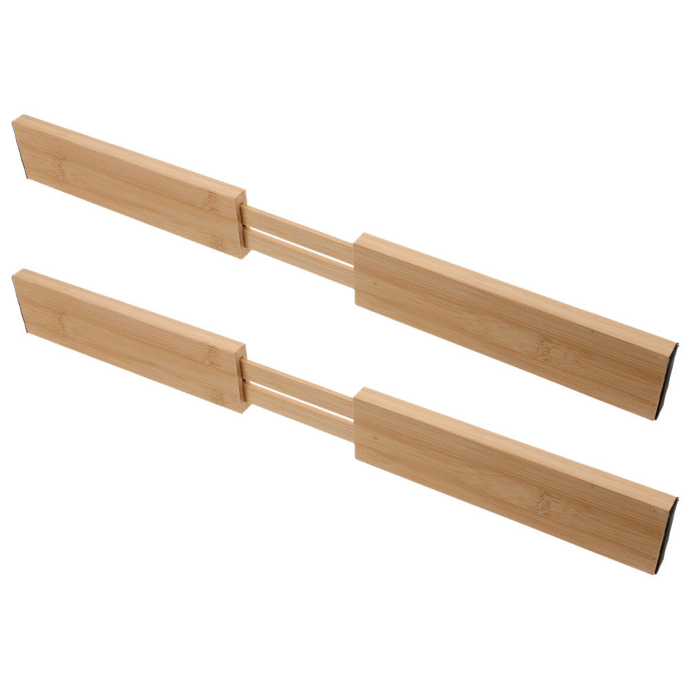 Drawer Organizer Bamboo - 2 Buah Pembagi Laci Bambu yang
