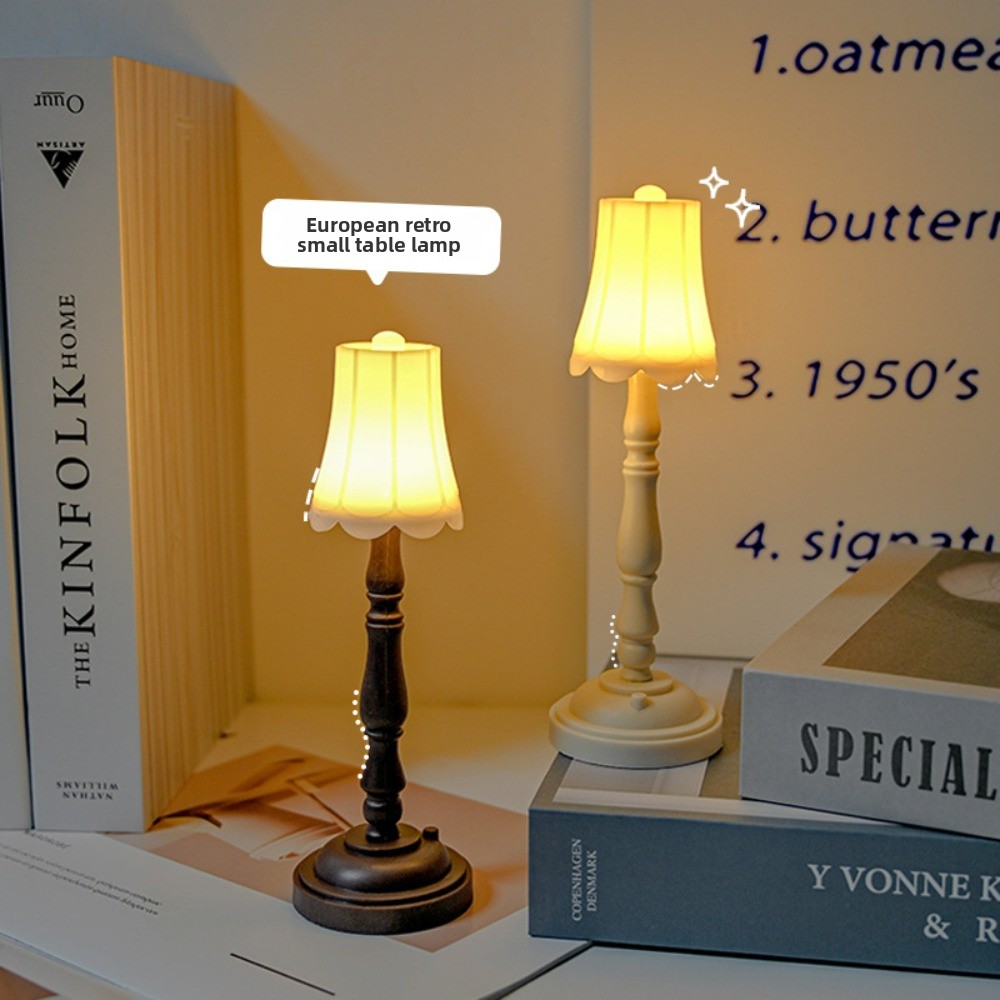 Desk Setup Vintage - Lampu Malam LED Vintage - Lampu