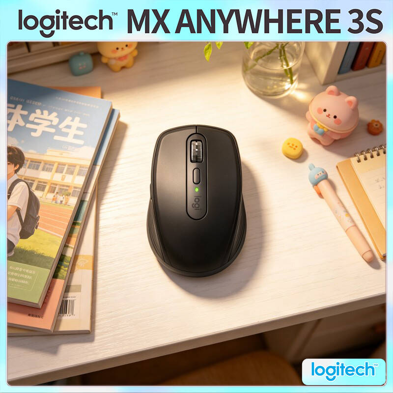 Desk Setup For Work - Mouse Premium MX Anywhere 3S -