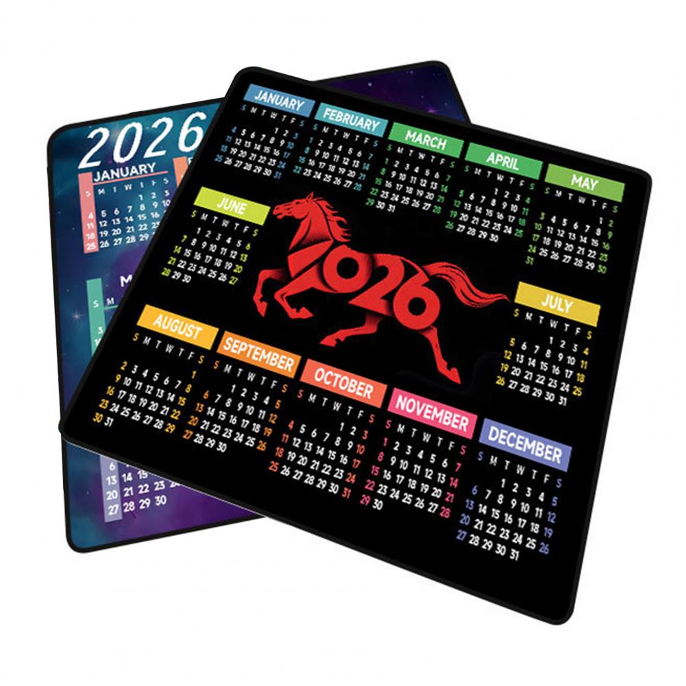 Rubber Mat Desk - Alas Mouse Kalender 2026 Tahan Air