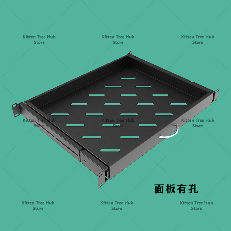 Drawer Organizer Bamboo - Rak Keyboard 1U untuk Kabinet Jaringan,