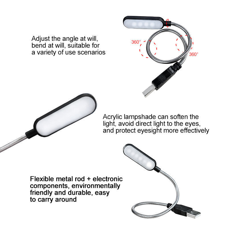Mini 4 Lampu Buku LED Lampu Ma - Desk Setup Notebook ulasan dan harga