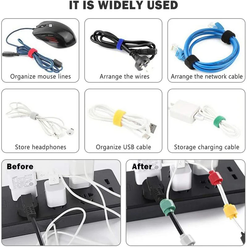 1/2/3 Buah Pengatur Kabel 5M D - Cable Velcro Strap ulasan dan harga