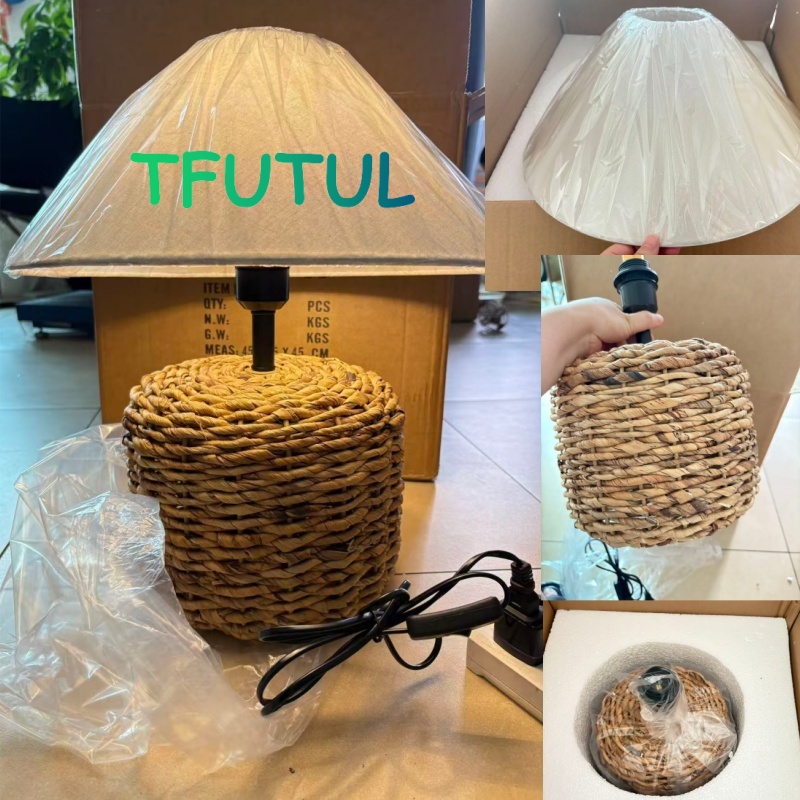 Lampu Meja E27 Tenun Buatan Ta - Desk Setup Vintage ulasan dan harga