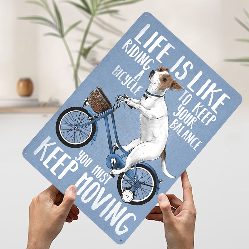 Poster Logam 'Life Is Like Rid - Desk Setup Vintage ulasan dan harga