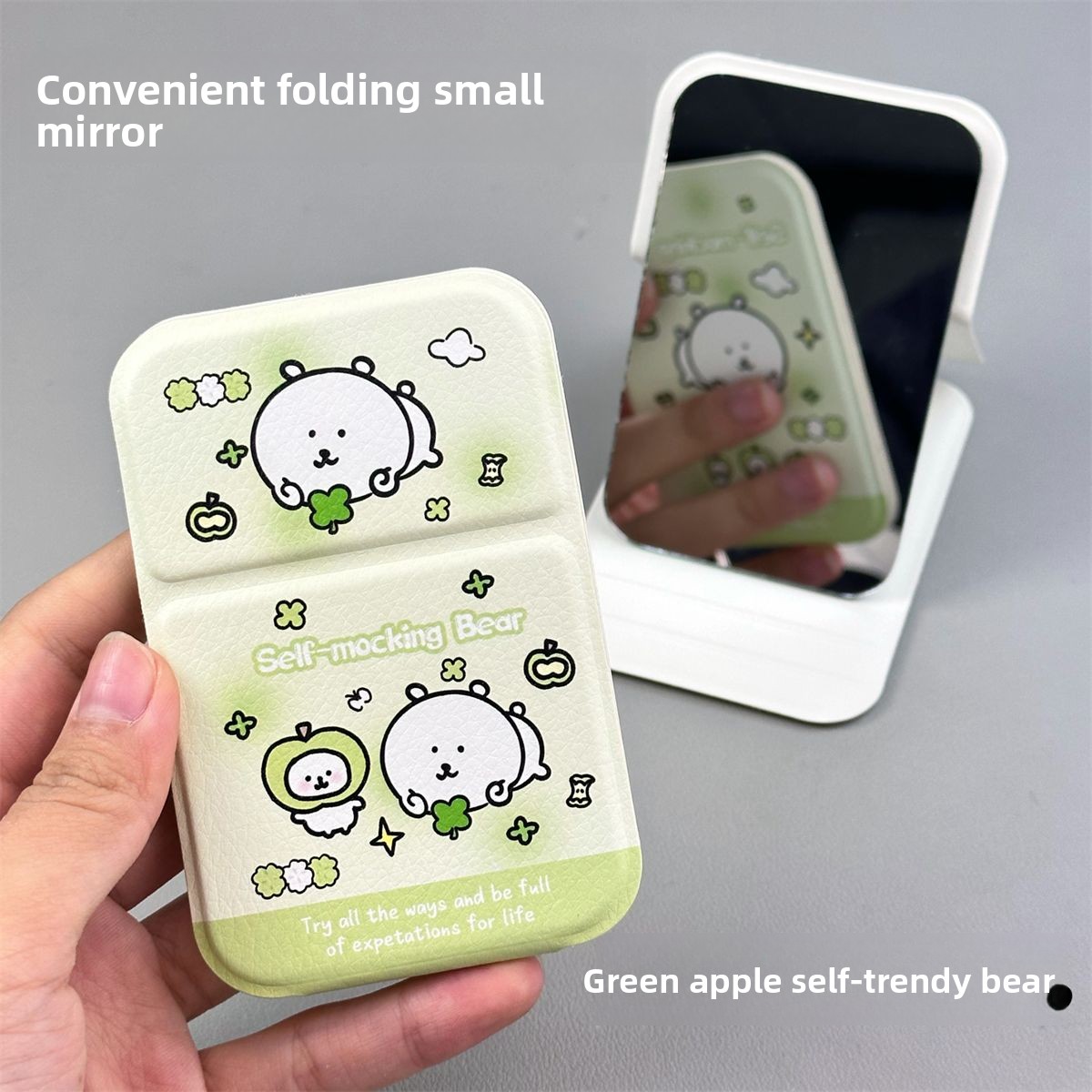 Cermin Lipat Beruang Nagano, C - Desk Setup Kawaii ulasan dan harga