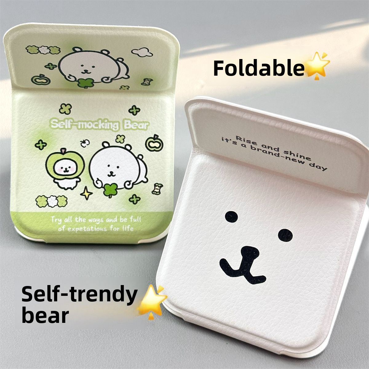 Cermin Lipat Beruang Nagano, C - Desk Setup Kawaii ulasan dan harga