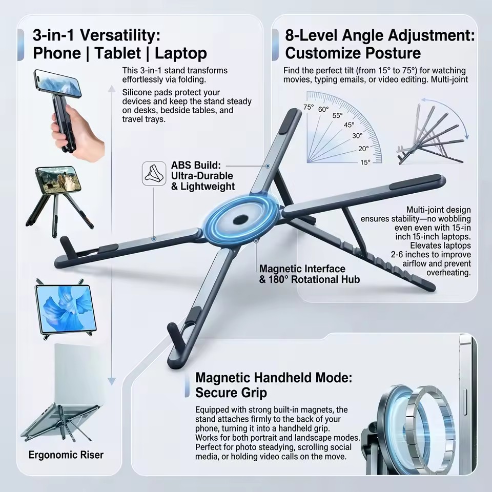 Penyangga Ponsel Magnetik Port - Desk Setup Desk ulasan dan harga