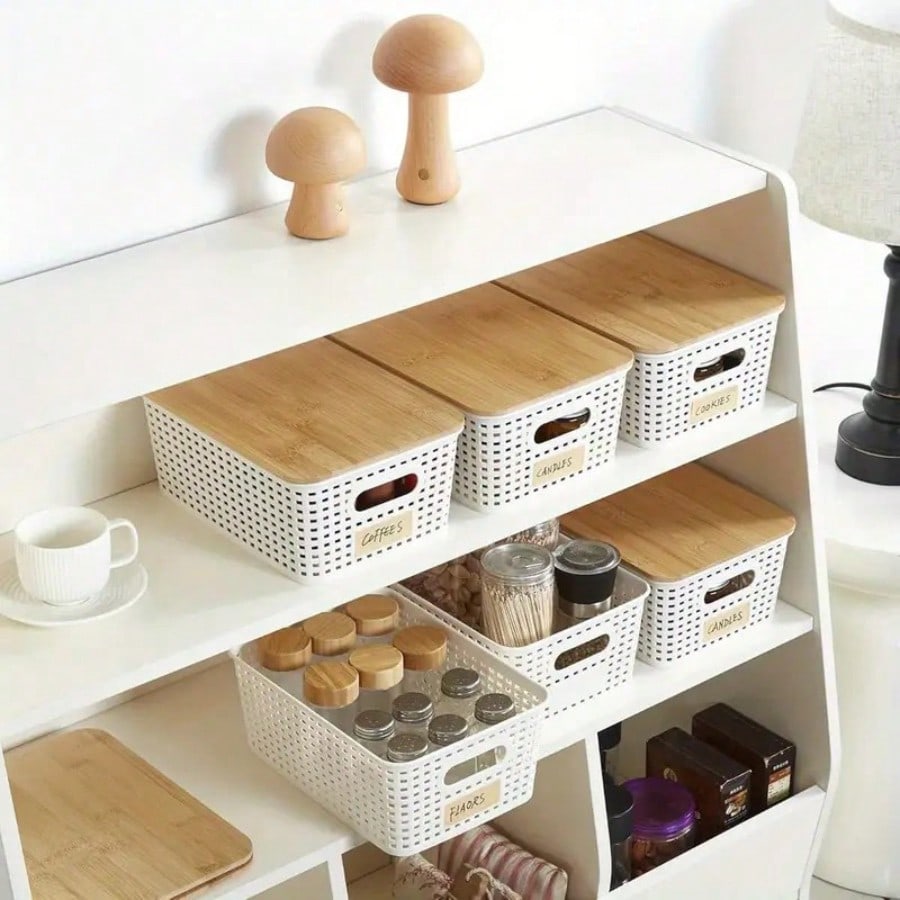 6 Paket Keranjang Penyimpanan  - Drawer Organizer Bamboo ulasan dan harga