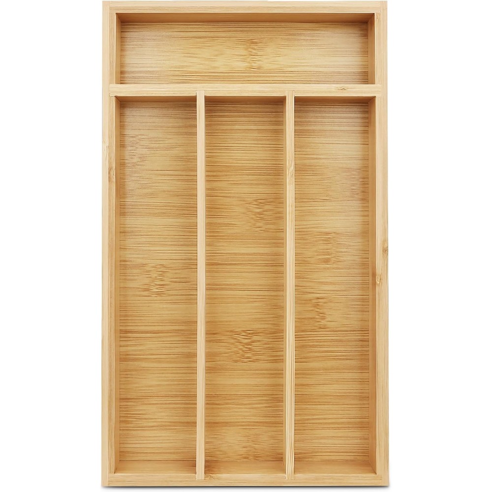 Organizer Peralatan Makan Keci - Drawer Organizer Bamboo ulasan dan harga