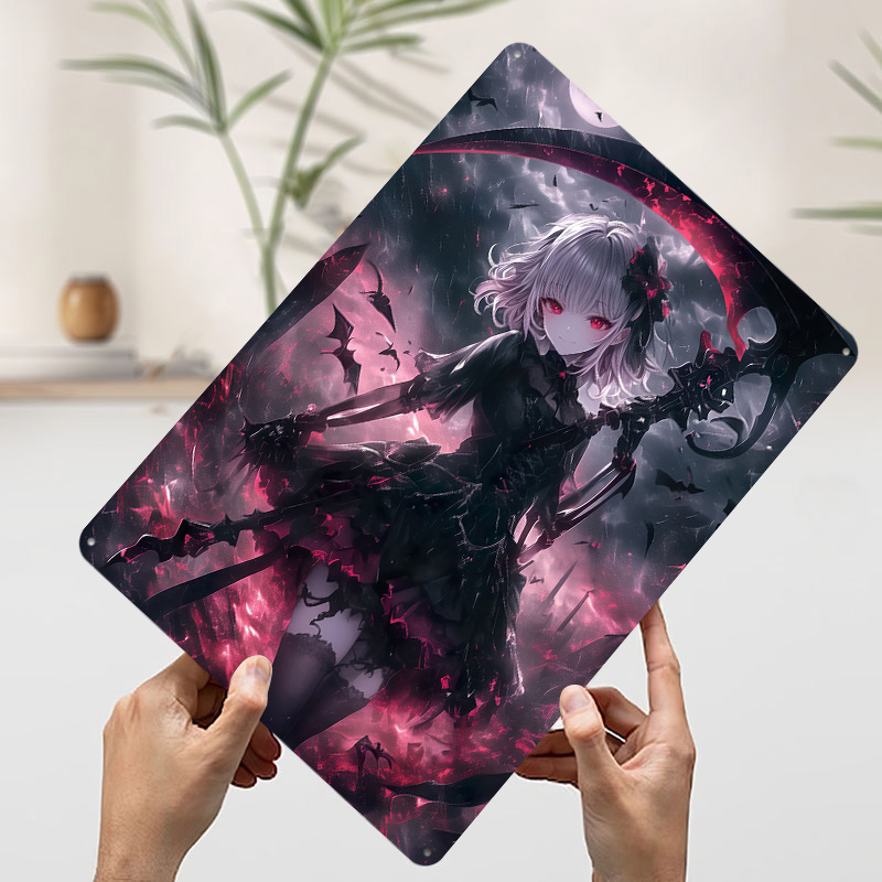 Poster Gadis Grim Reaper Setan - Desk Setup Vintage ulasan dan harga