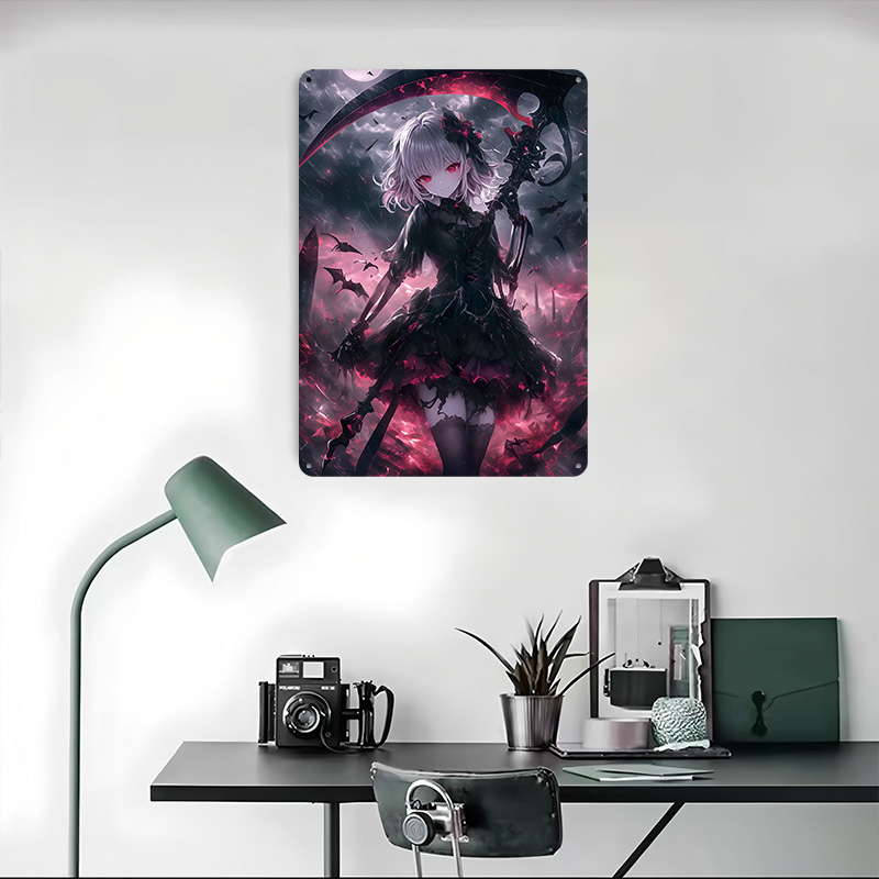 Poster Gadis Grim Reaper Setan - Desk Setup Vintage ulasan dan harga