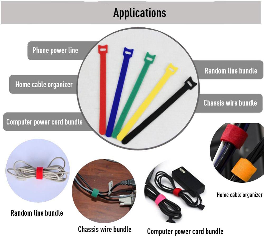 50 Buah 12*150-300Mm Kawat Das - Cable Velcro Strap ulasan dan harga