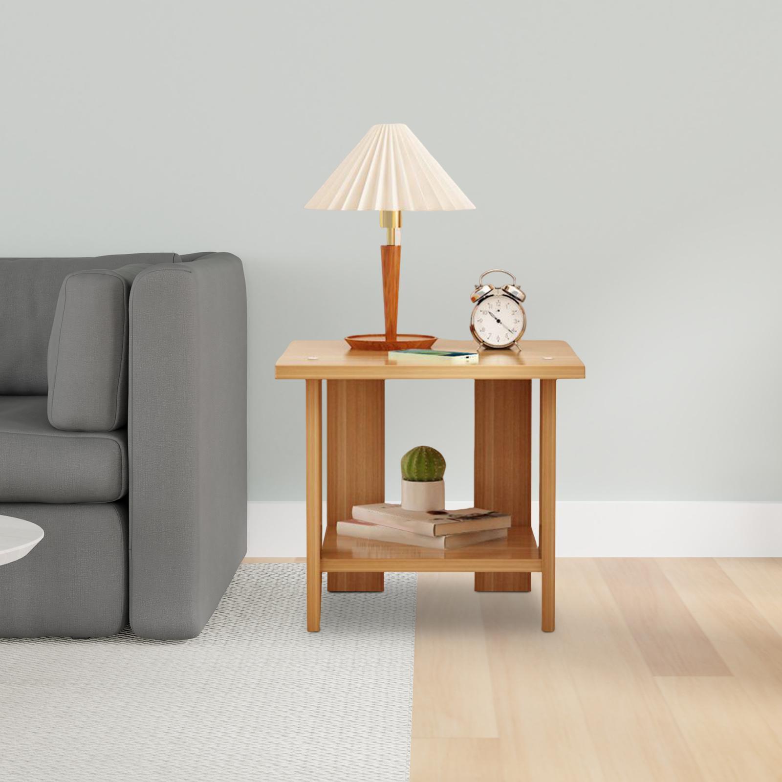 Meja Samping Kayu Dua Lapis Mu - Desk Setup Notebook ulasan dan harga