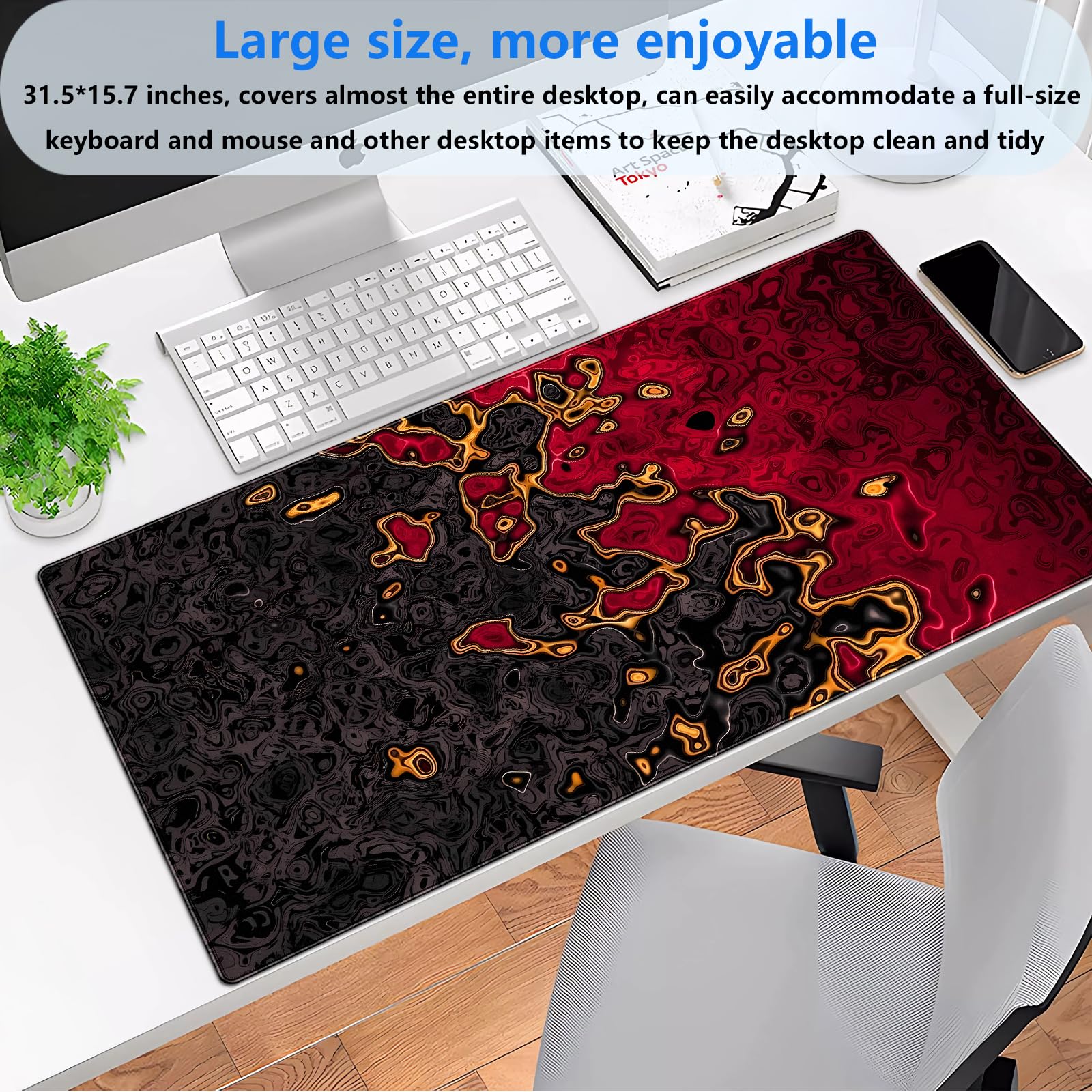 Alas Mouse Gaming Merah Hitam  - Rubber Mat Desk ulasan dan harga