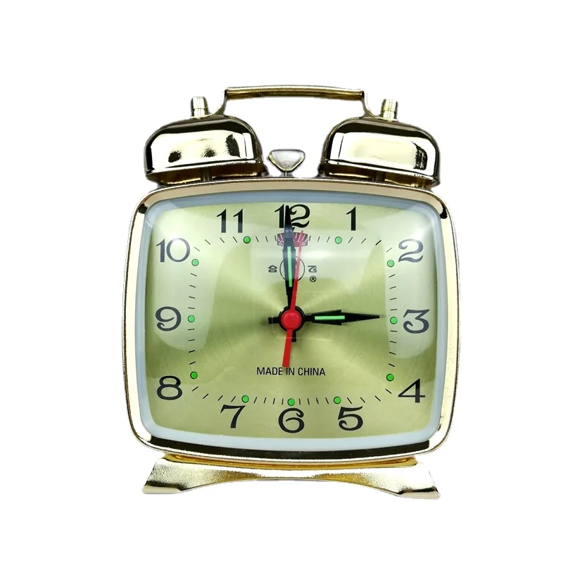 Jam Alarm Mekanis Logam Jam Me - Desk Setup Vintage ulasan dan harga