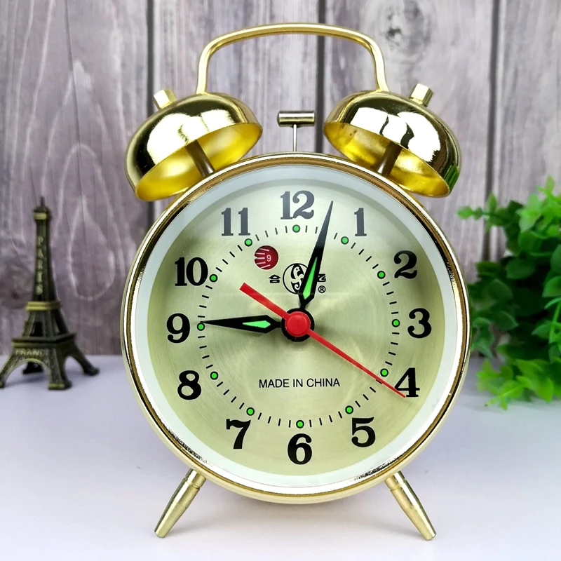 Jam Alarm Mekanis Logam Jam Me - Desk Setup Vintage ulasan dan harga