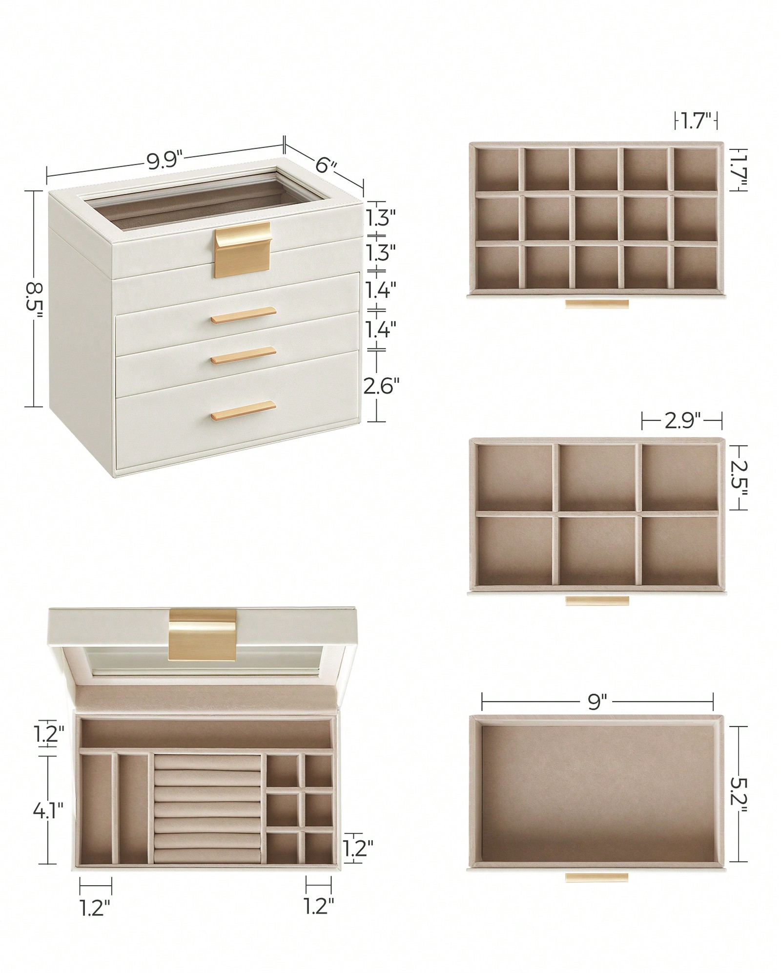 Organizer Perhiasan 4 Lapis de - Drawer Organizer Bamboo ulasan dan harga