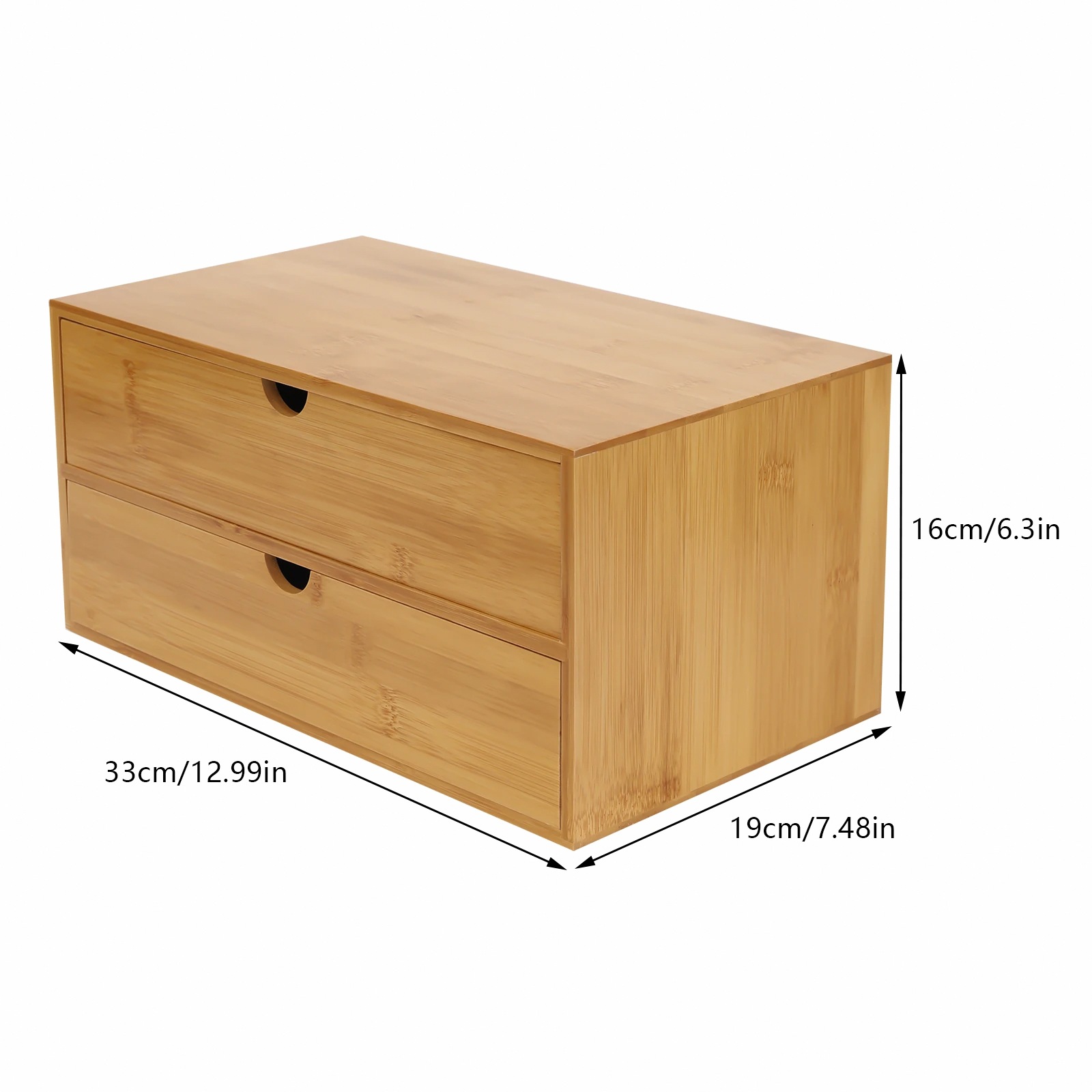 Organizer Meja, Kotak Penyimpa - Drawer Organizer Bamboo ulasan dan harga